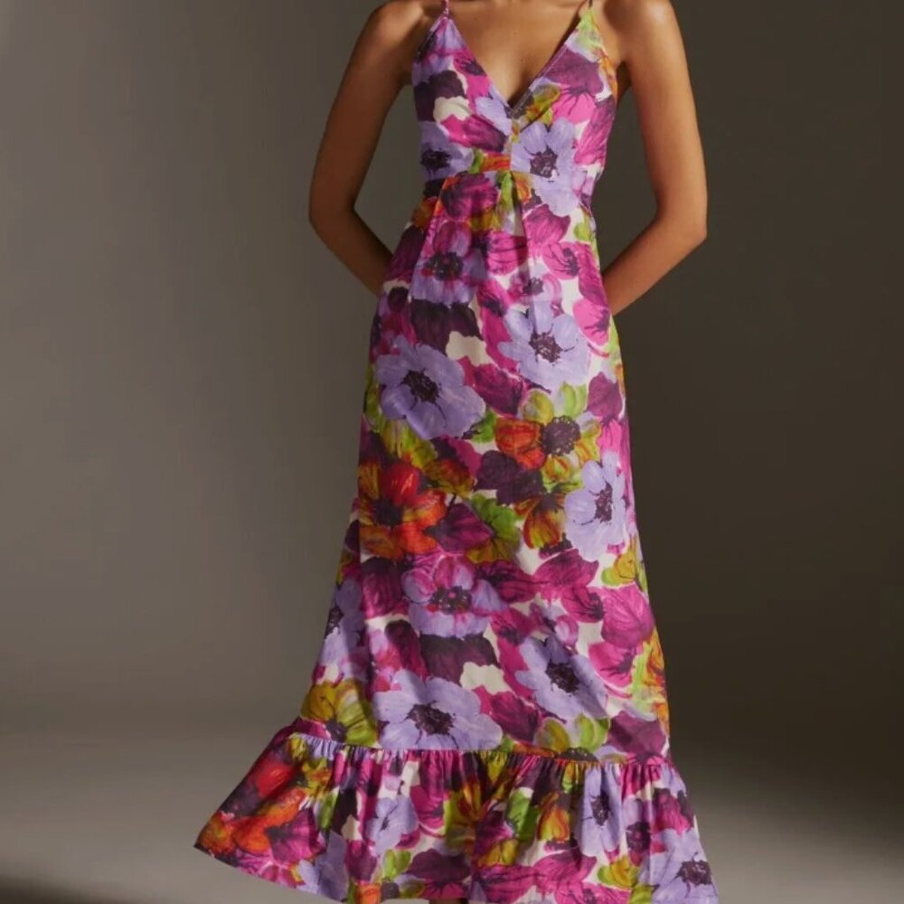 NWOT Anthropology Plenty by Tracy Reese Floral Maxi Dress SP